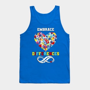 Autism Awareness Embrace Differences Tank Top